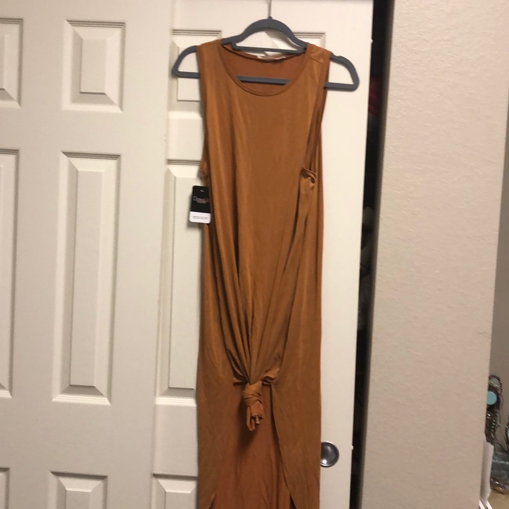 Mustard yellow maxi dress. New with tags